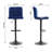Myda Swivel Upholstered Adjustable Height Counter Stool with Metal Frame-427332325