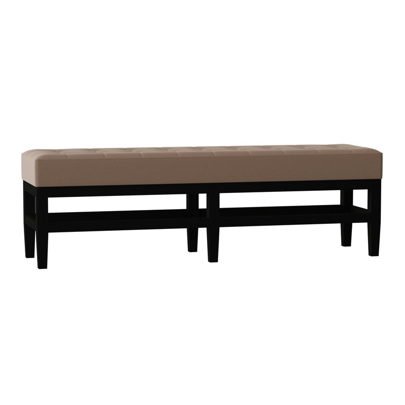 Banc rembourré Galindo-White, Gris Lola, Naturel