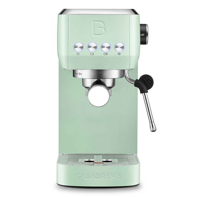 CASABREWS 3700E 20 Bar Espresso Machine Cappuccino Maker with Milk Frother, Pastel Green