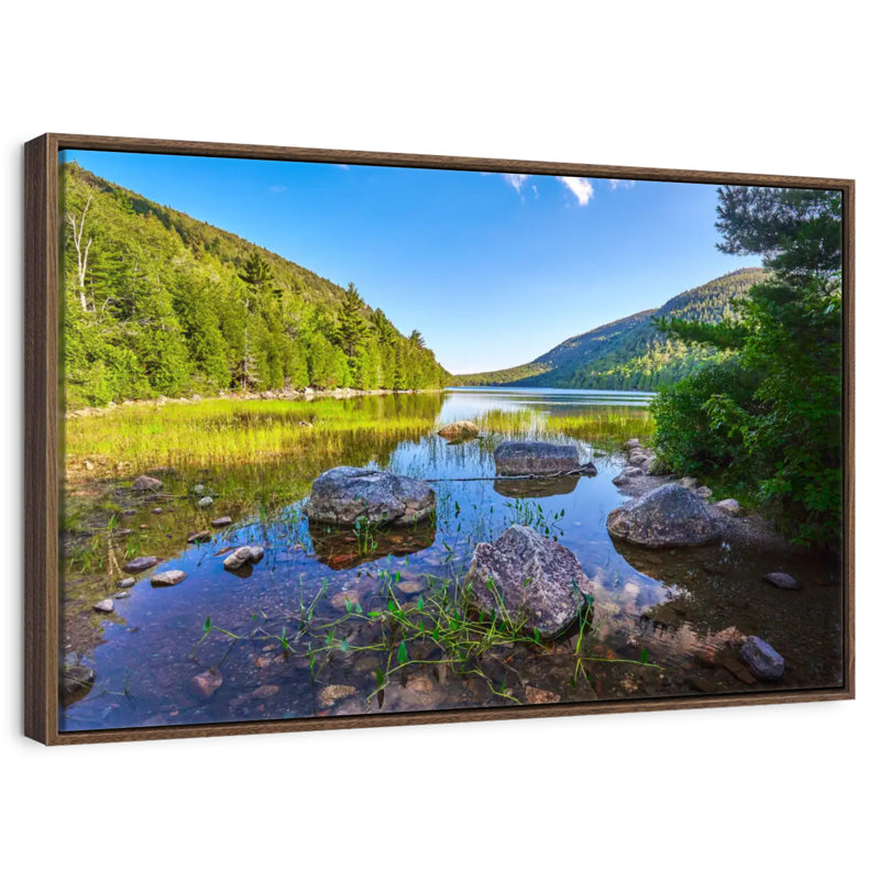 Eagle Lake, 25" X 17", Floating Frame Walnut