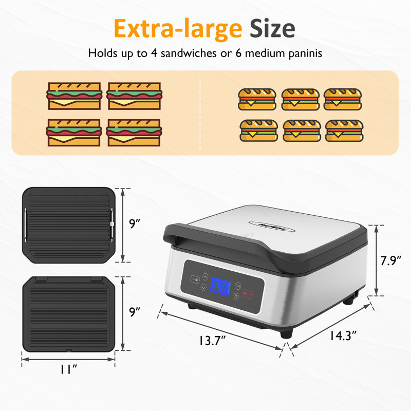 Barbecue d'intérieur sans fumée 1300W