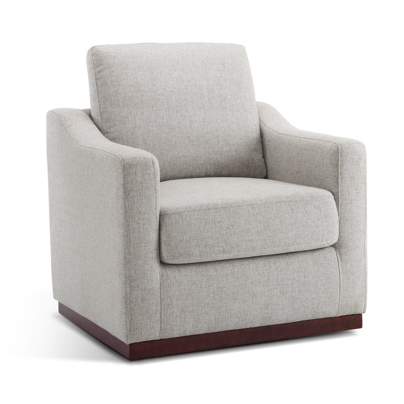 Fauteuil pivotant Latitude Run, fauteuil fixe convertible 2 en 1 avec tissu adapté aux animaux de compagnie, Gris