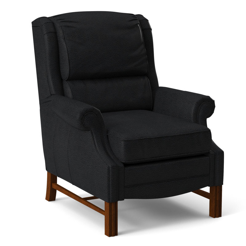 Alta Recliner, #9 Gunmetal, Outsider Raven Genuine Leather, New Classiques