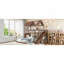 Lit superposé simple au-dessus d'une chambre double avec échelles et glissoires, lit superposé au sol avec étagères de rangement et garde-robe, conception de maisonnette-223508771