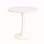 Table de salle à manger 31,5 "circulaire blanche, table de salle à manger, table de salle à manger pour 2 à 4 personnes, plateau et base en panneau de fibres à densité moyenne et 2 chaises de salle à manger en métal plaqué de polyuréthane -1114374654