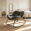 Fauteuil à bascule surdimensionné pour l'intérieur et l'extérieur avec coussin-133994968