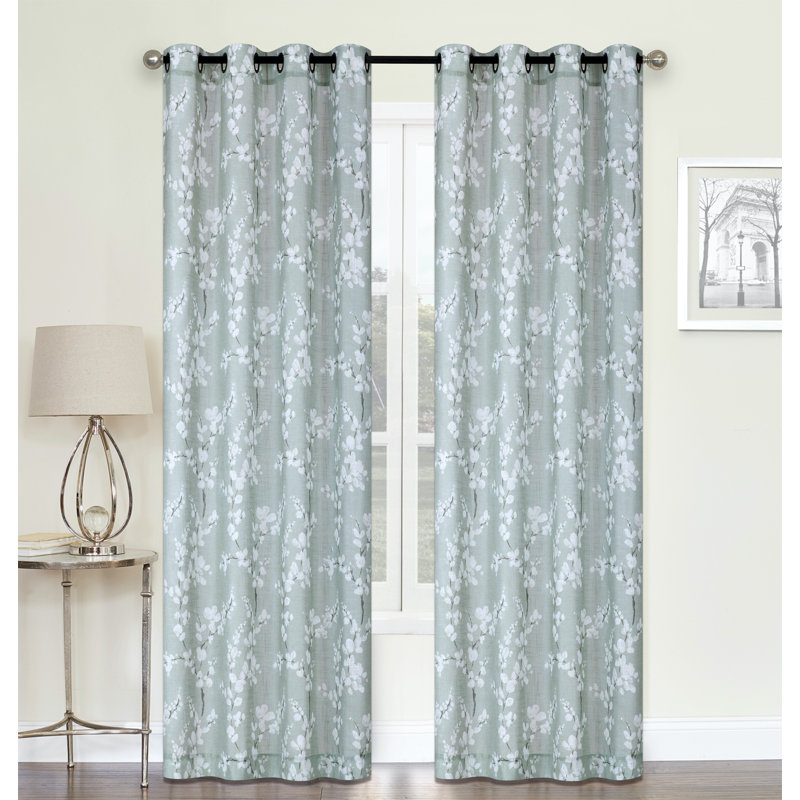 Abby-Gayle Semi Sheer Sliding Panel Pair, Pastel Green