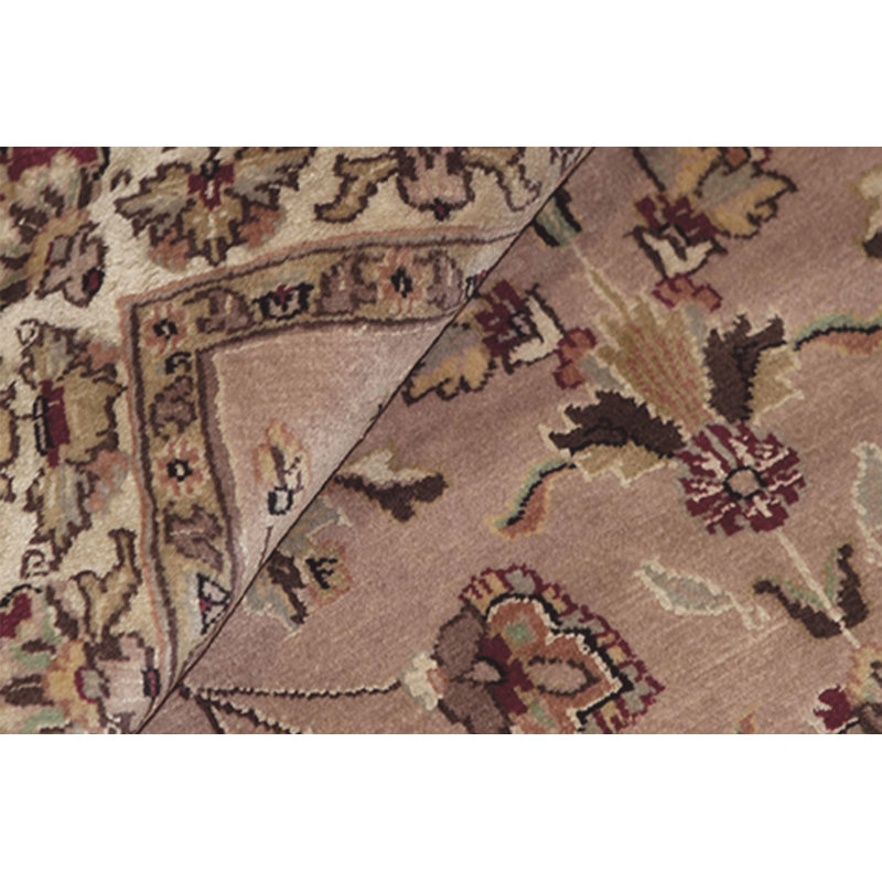 Hand-Knotted High-Quality Beige and Red Area Rug