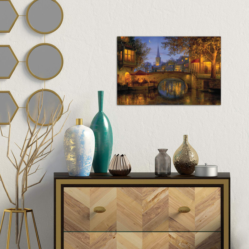 Twilight Reflections by Evgeny Lushpin - Wrapped Canvas Painting, 66.04 cm H x 45.72 cm W x 1.91 cm D
