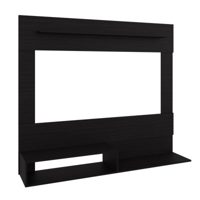 Meuble télé mural flottant Ebern Designs pour téléviseurs de 55 pouces avec étagères ouvertes et rangement multimédia