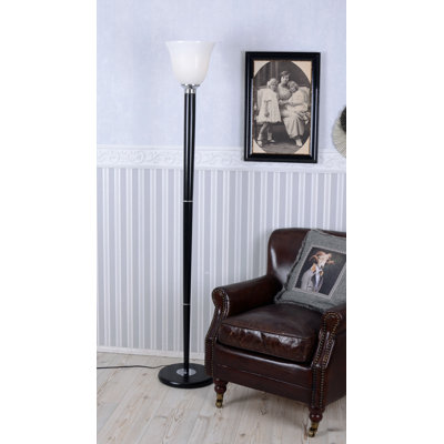 Stilvolle Mazda Stehlampe Art Deco Purismus Glasschirm