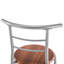 Table de petit-déjeuner classique en MDF brun et métal avec 2 chaises, design gain de place pour les petites cuisines et les coins repas