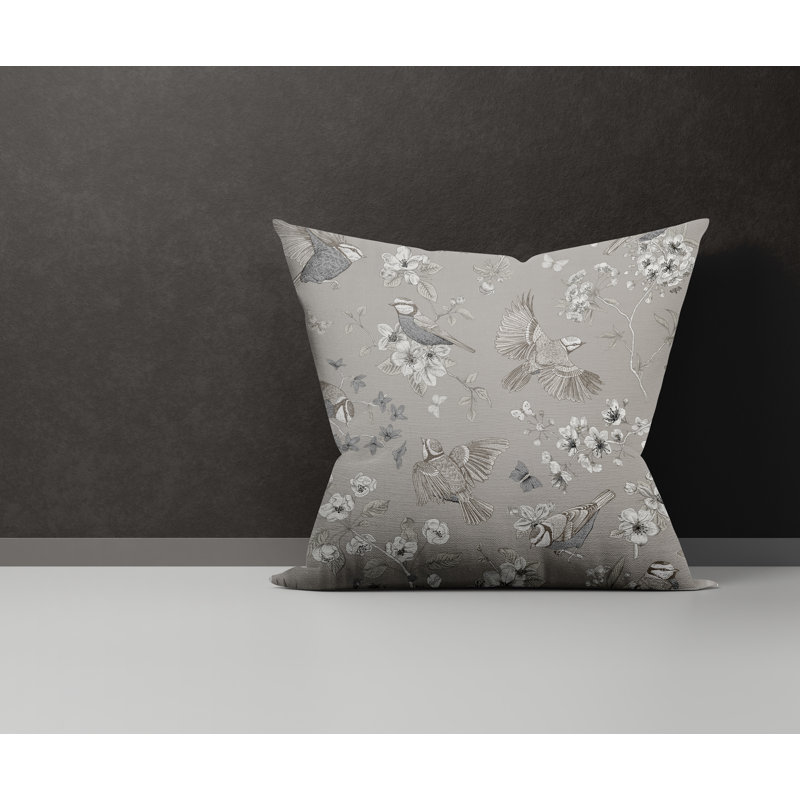  Housse de coussin en coton Cosette, L 15 po x H 15 po, Gris