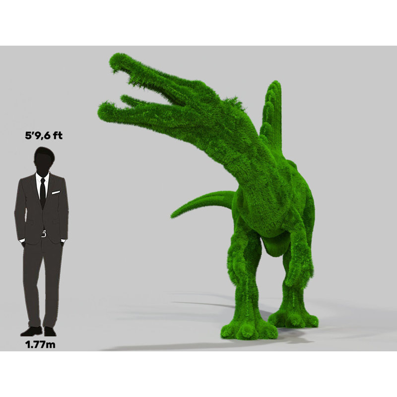 Topiaire de dinosaure d'extérieur vert topiaire