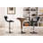 Of 2 Upholstery Adjustable Swivel , Grey - Base And 360 Degree For Modern Living Room, Dining Bar, Office, Outdoor 2 With Faux Leather Seat, Cushions, Height, Bar Furnishings-489472259
