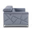 Fauteuil inclinable en cuir avec dossier en mousse et pieds en bois massif