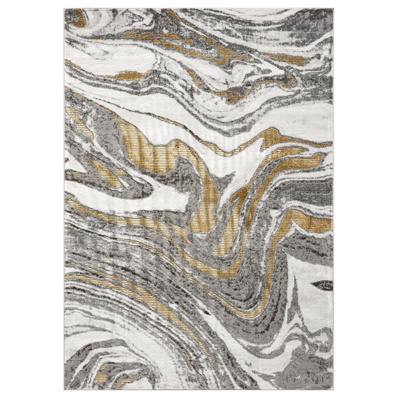 Tapis moderne abstrait abstrait Tabernash, Rectangle 7 pi 10 po x 10 pi 10 po