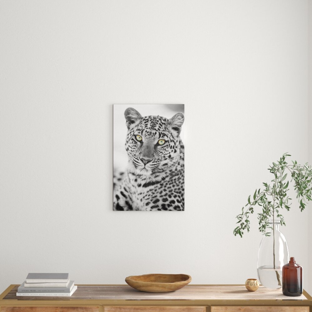 Leinwandbild „Wunderschöner Leopard" von Emmanuel Keller (Tombako the Jaguar), Grafikdruck