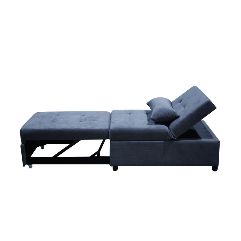 Lit pliant gris foncé - multifonctionnel pour tous les usages. Gain de place et utilisateur. Ergonomique, sécuritaire. Appliquée comme table à thé, fauteuil, lit simple. Produit choisi. 14,56 po Hauteur du colis chaque