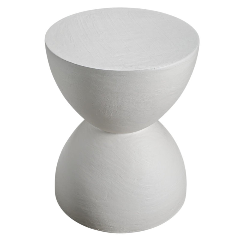 21" White Wood Square End Table