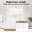 Curtains With Curtains Floral White Polyester-384632973