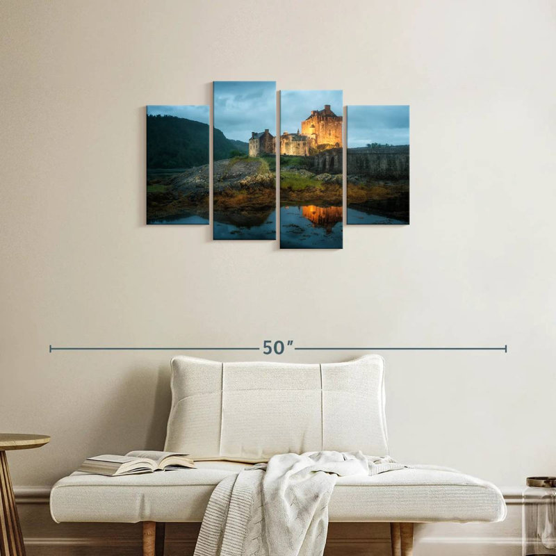 Lilie Eilean Donan Castle en Écosse, H 22 po x l 36 po