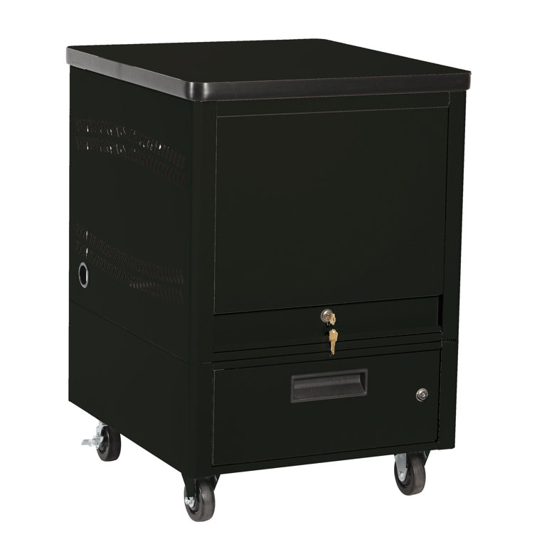 29.63'' H x 14.75'' W Laptop/Tablet Storage Cart with Wheels