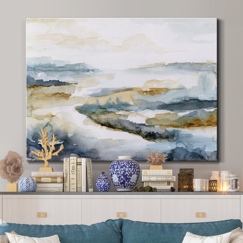 Estuaire I, reproduction d’art sur toile tendue, H 20 po x l 16 po x P 1 po