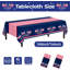 Nappe du 4 juillet, nappes de drapeau américain, paquet de 2 housses de table en plastique jetables du 4 juillet
