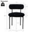 Chaise de salle à manger rembourrée avec structure en métal (ensemble de 2)-1271005492