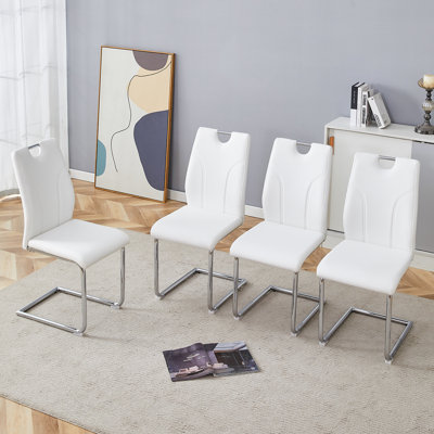 Ensemble de 4 chaises de salle à manger avec pieds en métal