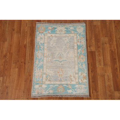 One-of-a-Kind 2'1" X 2'10" New Age Wool Area Rug in Gray