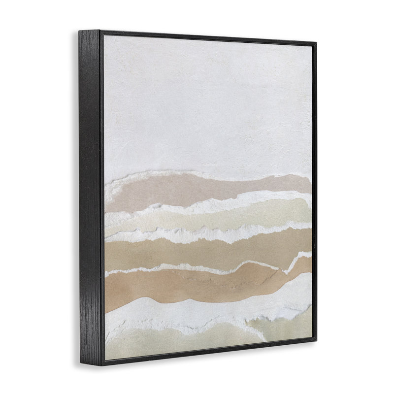 «Desert Dunes Abstraction», estampe numérique par Carol Robinson, Giclée encadrée noir minuit, H 14 po x l 11 po