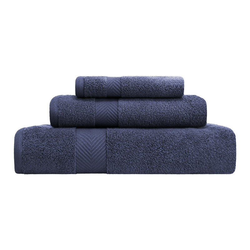 Hamachi Zero-Twist 100% Cotton Soft and Absorbent Towel Set , Midnight Blue
