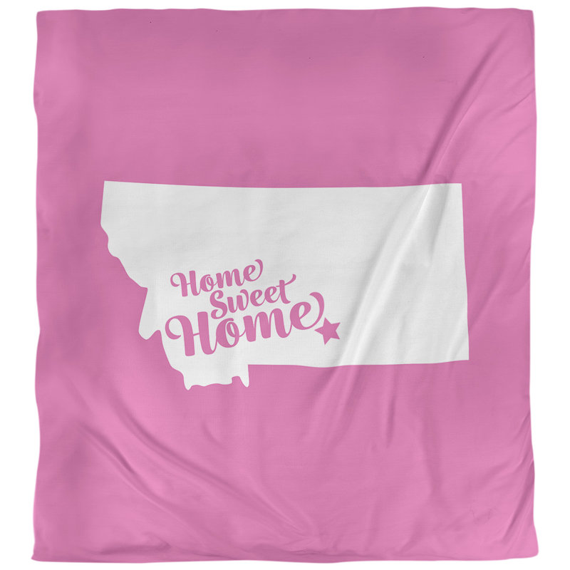 Housse de couette home billings, Housse de couette pour très grand lit, Rose, Microfibre