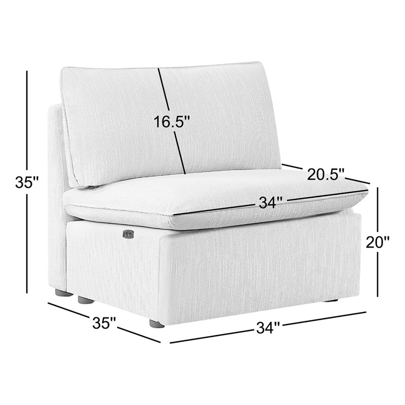 Fauteuil électrique Greylan, Polyester gris clair
