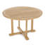 Classic 48-Inch Round Teak Outdoor Dining Table with Umbrella Hole