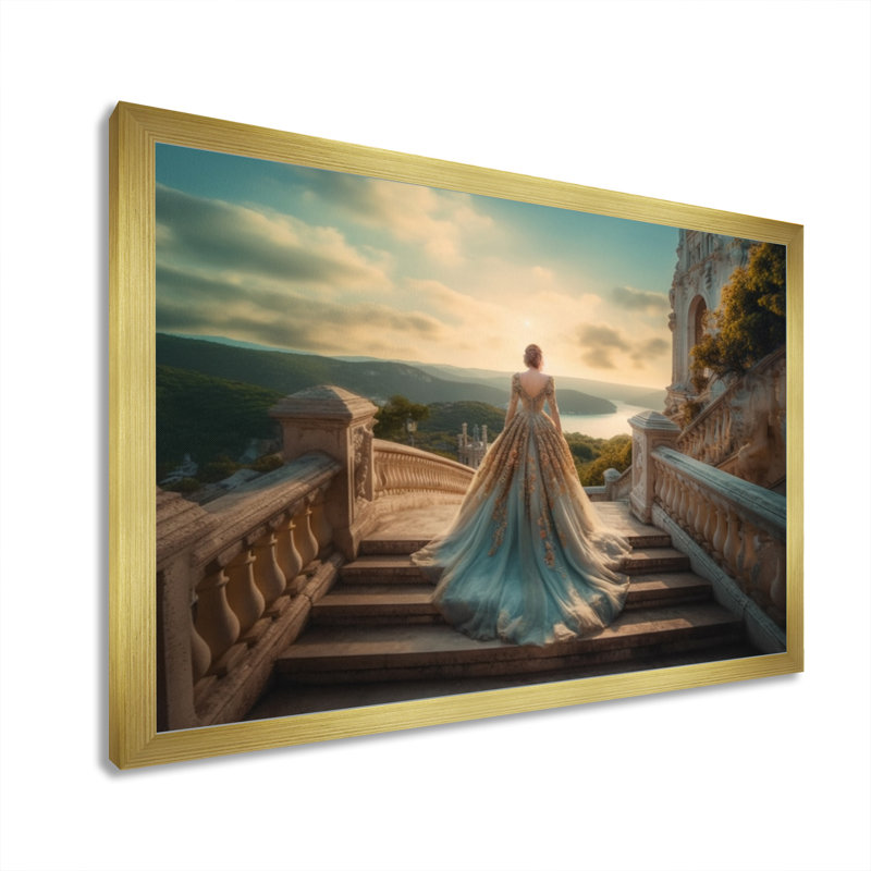«Dreamy Wedding Day V», impression sur toile, H 34 po x l 44 po x P 1,5 po, Encadrement doré