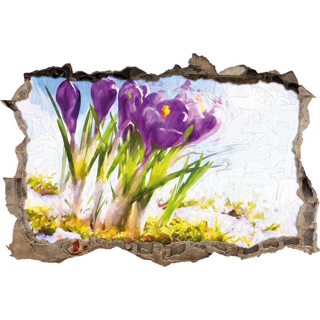 Wandtattoo Kunst Frühling floraler Hintergrund