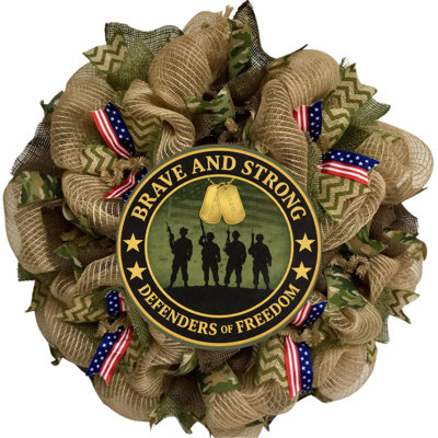 Couronne de reconnaissance militaire Braves and Strong