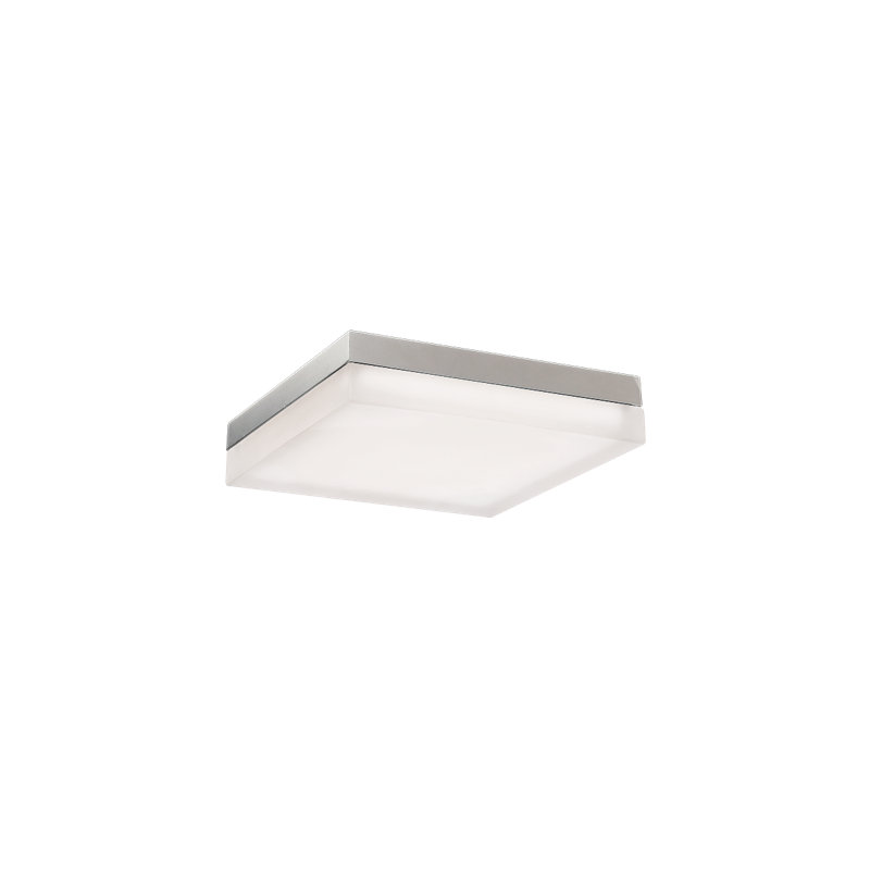Plafonnier carré à 1 lumière Matrix, 2700 K, Titane, H 2,625 po x l 12 po x P 12 po