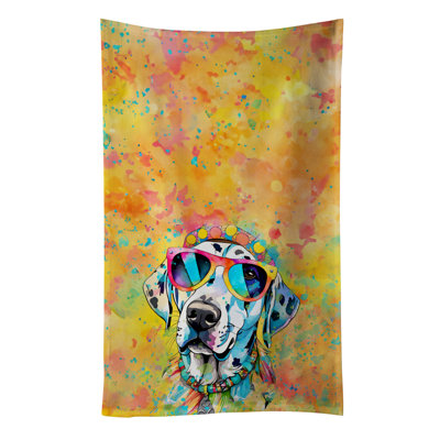 Dalmatian Hippie Dawg Kitchen Towel