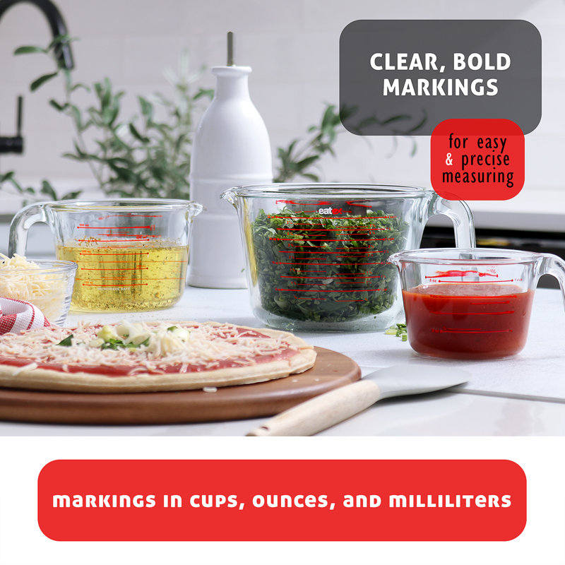 Eatex Borosilicate Glass Measuring Cup Set