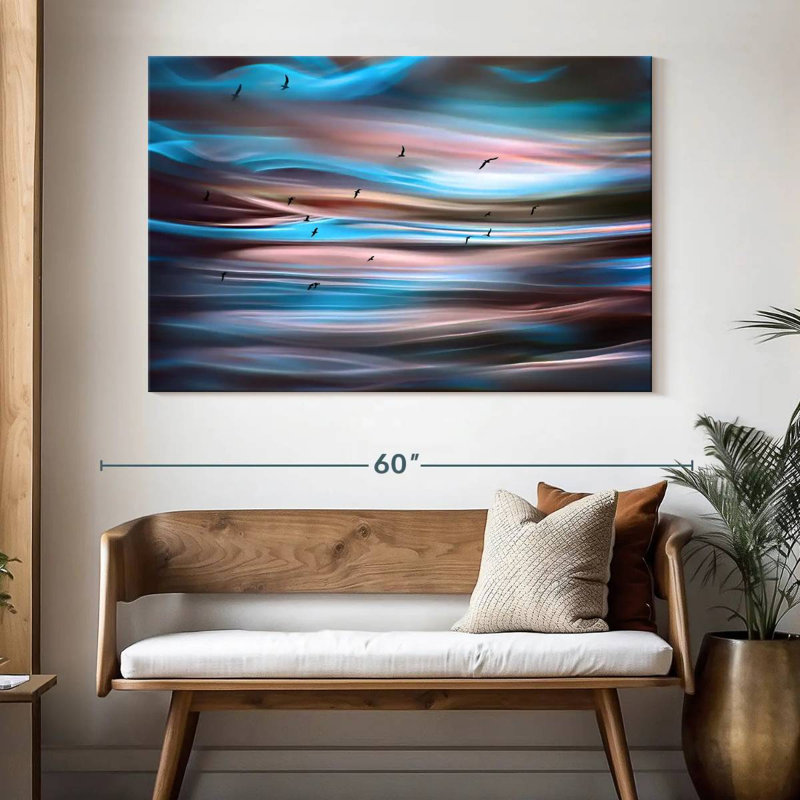 Sunset Birds I, 34" H x 51" W