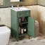 Ensemble de meuble-lavabo sur pied 16 po avec lavabo en céramique, ensemble de meuble-lavabo simple autoportant avec porte à fermeture douce, tablette réglable, style français