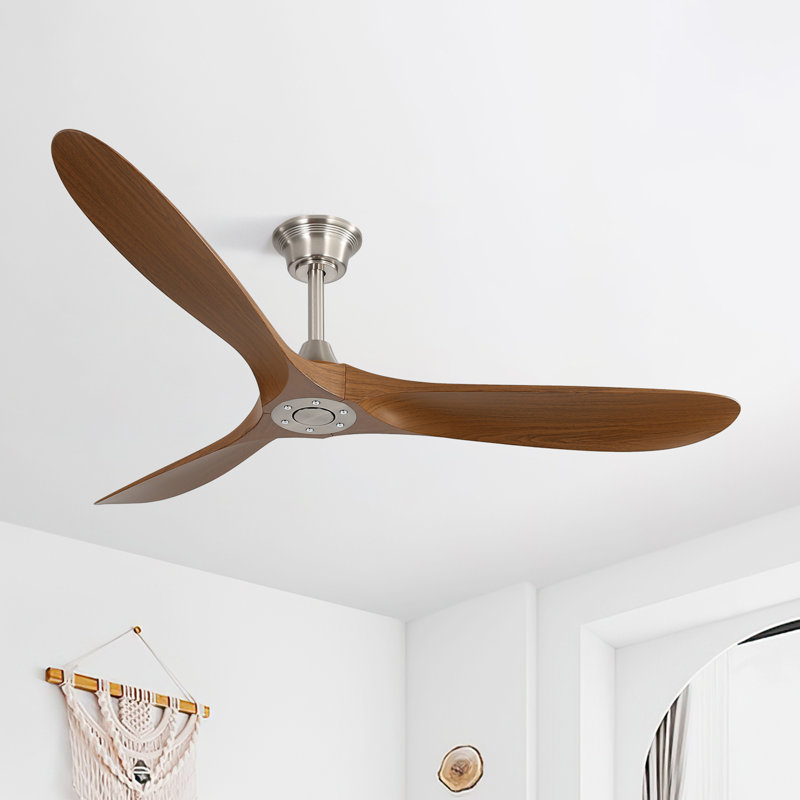 Ventilateur de plafond 60 po Uma, Silver/Brown Blades