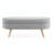 Ottoman Oval Storage Bench with Rubber Wood Legs-1049216486