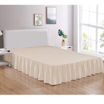 Easy Fit Ruffled Eyelet Bed Skirt, Queen/King, Ivory