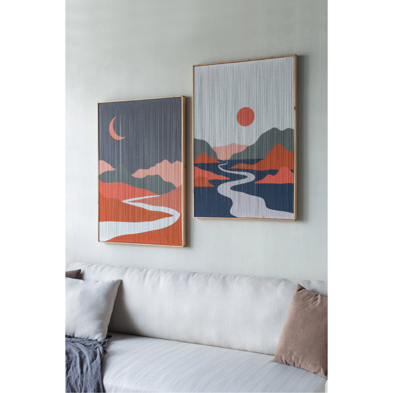 26,5 po x 38,5 po, impression de pampille rectangulaire - embellissez votre bureau à domicile, salon, chambre à coucher, couloir, décoration murale à thème jour et nuit