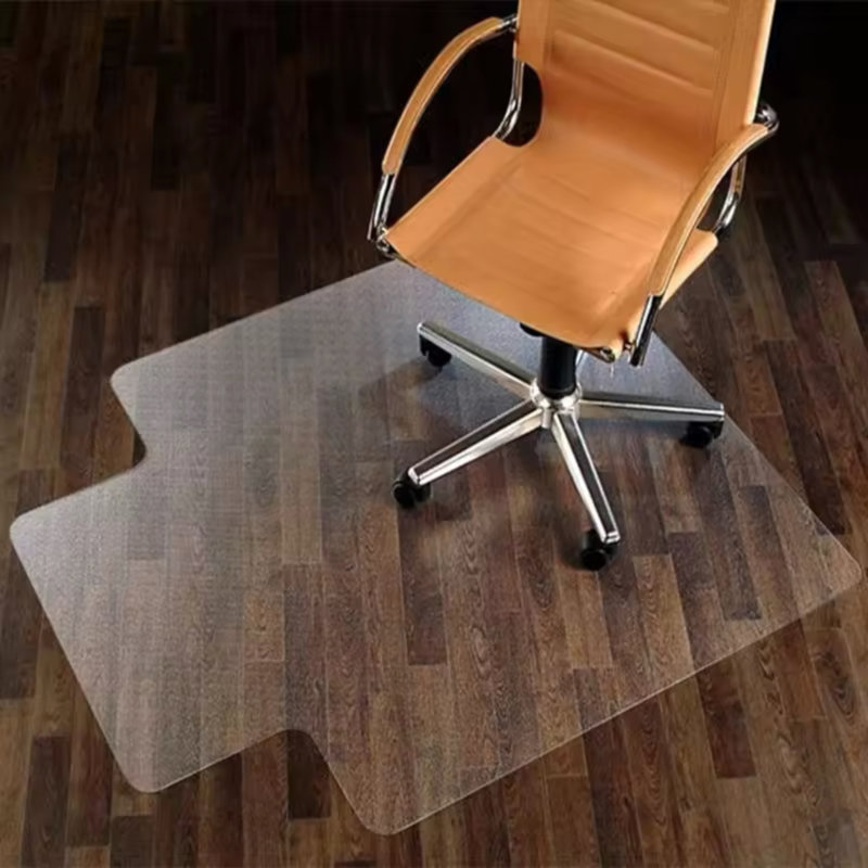 48 po x 36 po Tapis rectangulaire transparent avec rebord pour surface dure